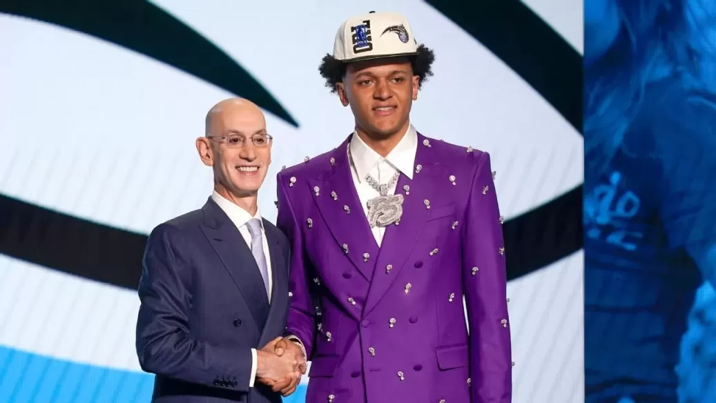 Paolo Banchero of Duke is taken first overall by the Orlando Magic in the 2022 NBA draft